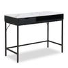 Bureau Jensen de 40 po avec dessus en imitation de marbre et rangement - noir