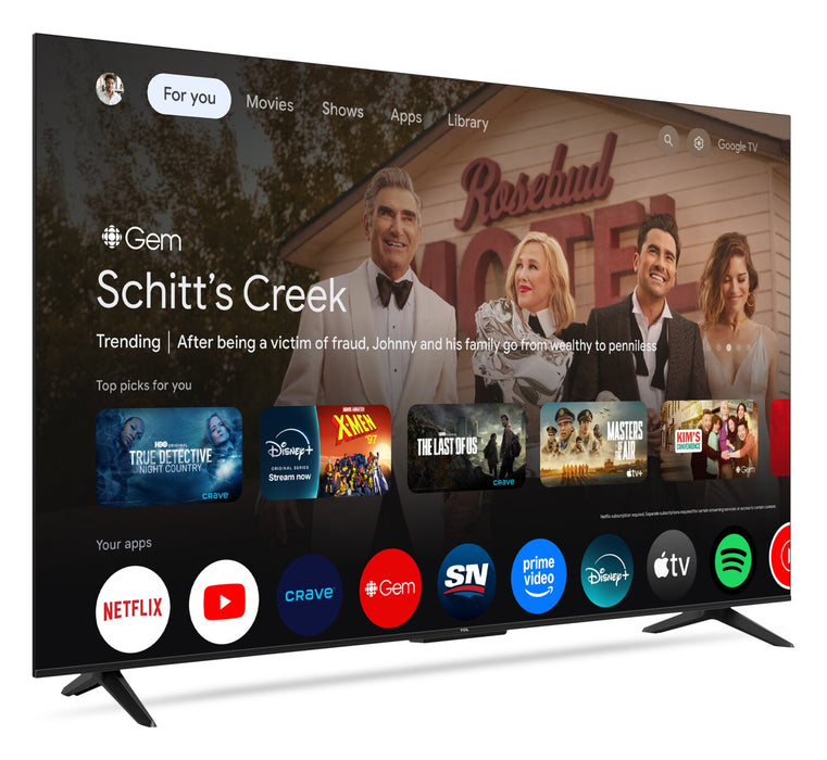 Téléviseur intelligent TCL S41K UHD 4K de 55 po avec Google TVMC