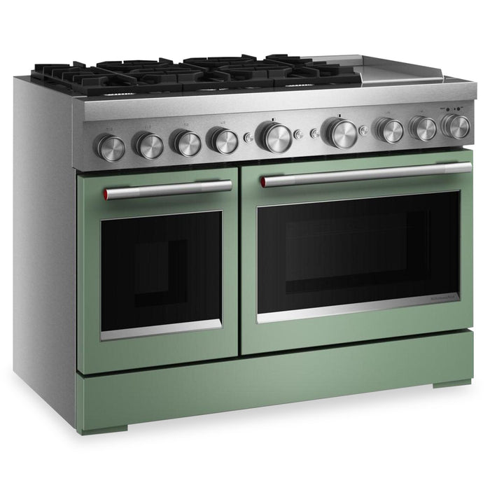 Cuisinière hybride KitchenAid de 6,3 pi³ à 6 brûleurs avec plaque chauffante - cardamome - KFDD948SDC