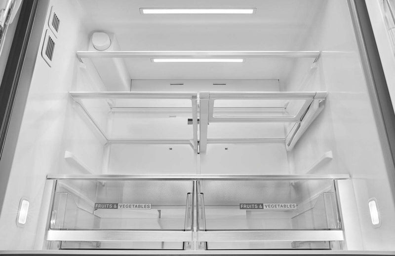 Réfrigérateur Whirlpool de 29 pi3 et de 36 po à portes françaises - acier inoxydable résistant aux traces de doigts - WRMF3536SZ