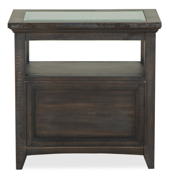 Table de fauteuil traditionnelle Hanson de 15 po en pin - graphite