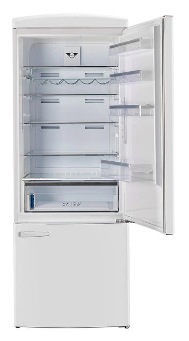 Réfrigérateur Classic Rétro d’Unique de 28 po et de 17 pi3 à congélateur inférieur - blanc - UNQ-455L W AC