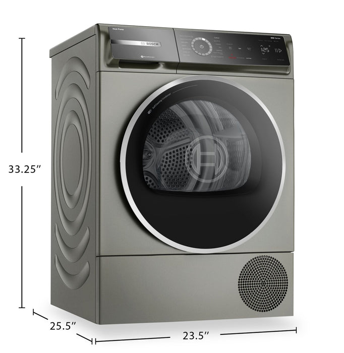 Sécheuse compacte Bosch de série 800 de 4 pi3 et de 24 po avec pompe à chaleur et Home ConnectMC - WQB245AXUC