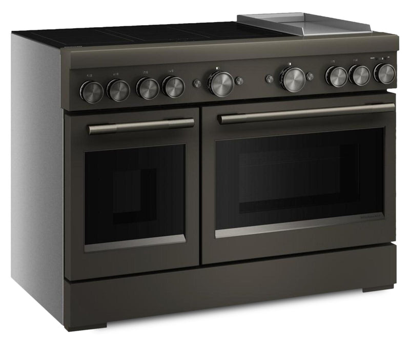 Cuisinière à induction amovible KitchenAid de 6,3 pi³ avec plaque chauffante - minerai noir - KFID948SBE