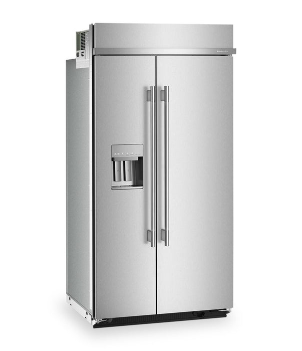 Réfrigérateur encastré KitchenAid de 25,1 pi3 et de 42 po à compartiments juxtaposés - acier inoxydable - KBSD742SPS