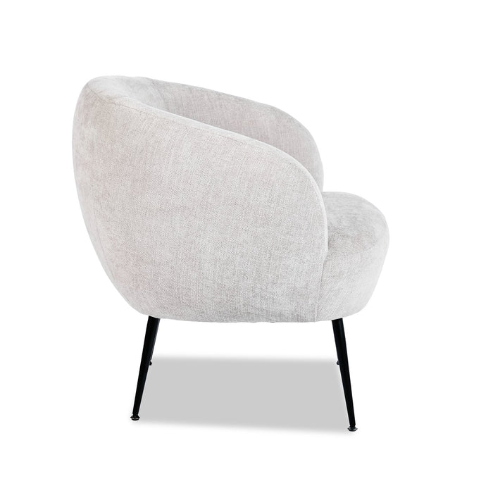 Fauteuil d’appoint Nova de 28,7 po en tissu bouclé - gris clair
