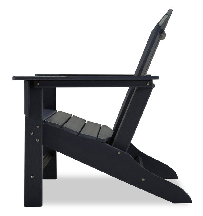 Chaise Adirondack Bask pour la terrasse à l’extérieur, plastique haute densité, résistant aux rayons UV et aux intempéries - noire