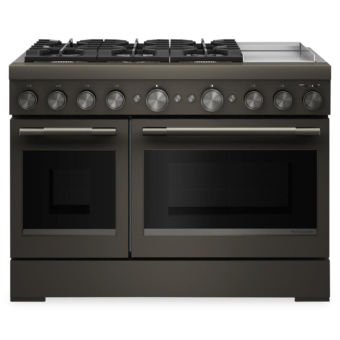 Cuisinière hybride KitchenAid de 6,3 pi³ à 6 brûleurs avec plaque chauffante - minerai noir - KFDD948SBE