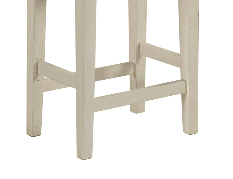Console contemporaine Nyles de 60 po avec 3 tabourets de hauteur comptoir et ports USB - babeurre