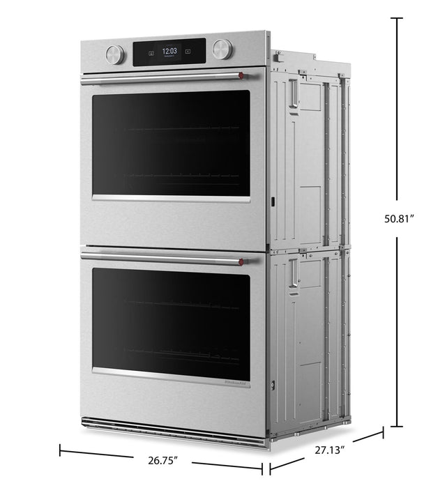 Four mural intelligent électrique KitchenAid de 27 po - acier inoxydable PrintShieldMC - KOED727SPS\t