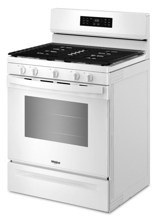 Cuisinière à gaz Whirlpool de 5,0 pi³ et de 30 po avec cuisson à air - blanche - WFGS4530SW 