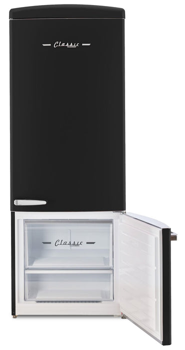 Réfrigérateur Classic Rétro d’Unique de 28 po et de 17 pi3 à congélateur inférieur - noir mat - UNQ-455L MB AC