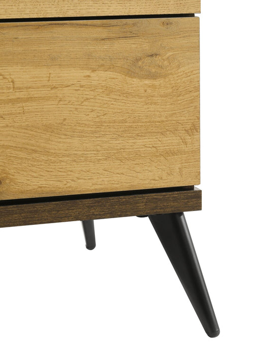 Commode verticale de chambre à coucher Silas de 33 po (L) x 47,5 po (H) à 5 tiroirs - brun rustique