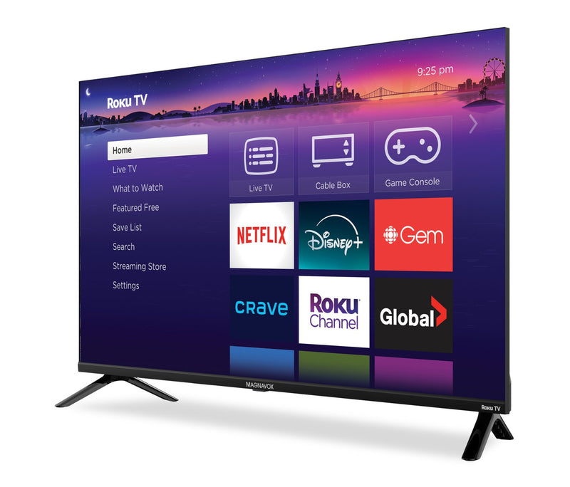 Téléviseur intelligent QLED MAGNAVOX MRTQ FHD de 32 po avec boîtes quantiques et Roku TVMC (MRTQ3206)