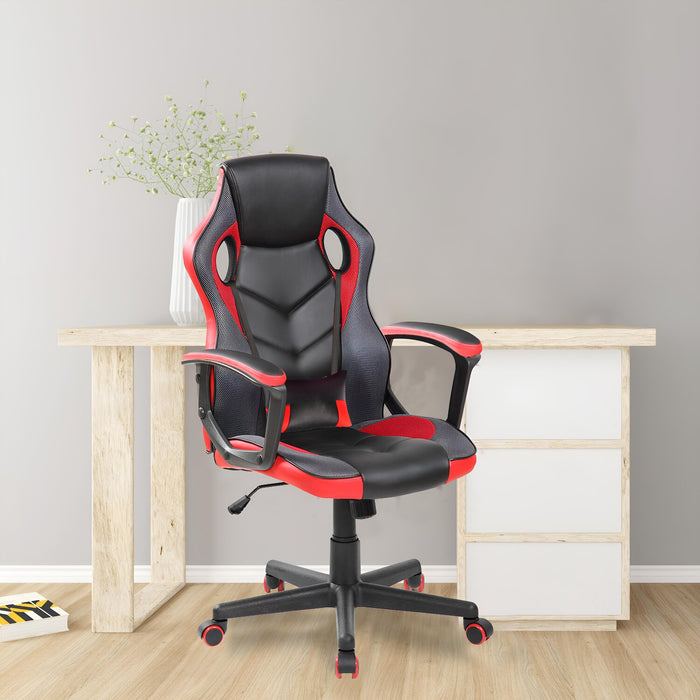 Fauteuil de jeu ergonomique Velocity de 24 po - noir et rouge