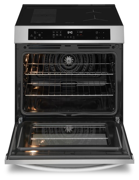 Cuisinière à induction Frigidaire de 5,3 pi³ avec commandes à l’avant et friture à air - acier inoxydable - FCFI308CBS