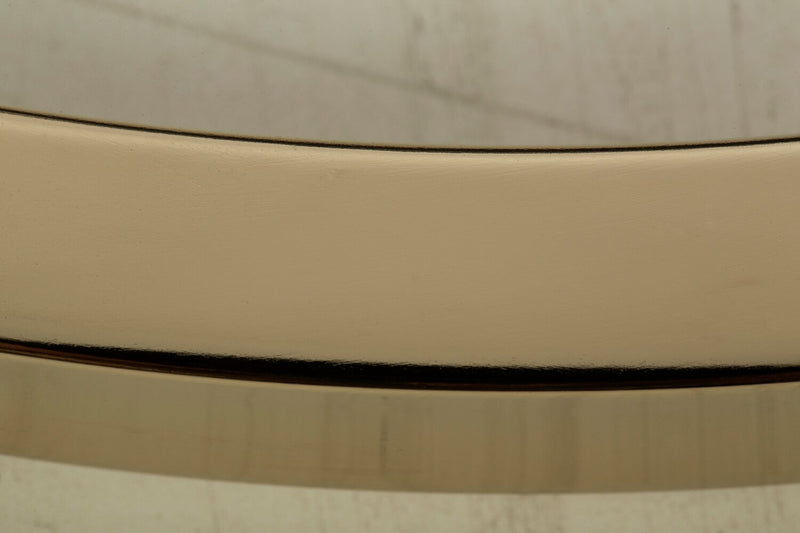 Ensemble de 3 tables rondes somptueuses Joyce de 38 po, table à café et 2 tables de bout - base en métal doré avec dessus en verre