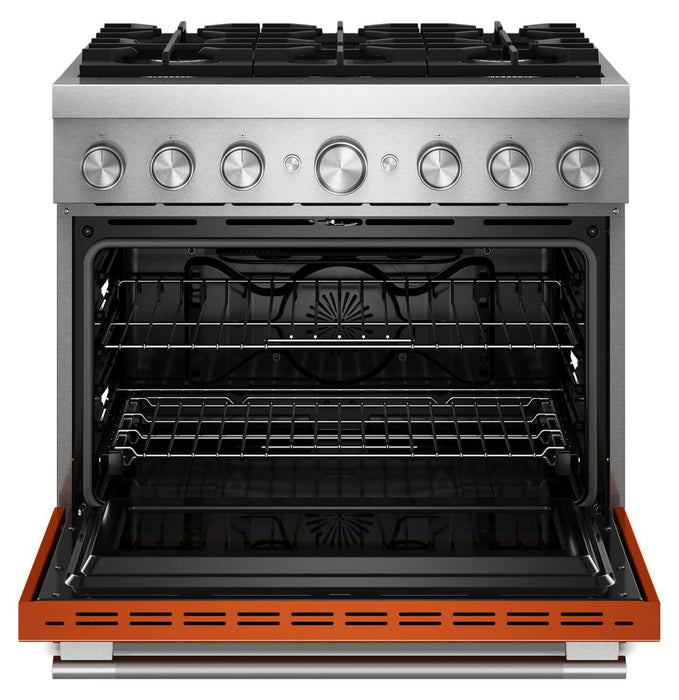 Cuisinière hybride KitchenAid de 5,1 pi3 avec friture à air sans préchauffage - orange brûlée - KFDS936SSC