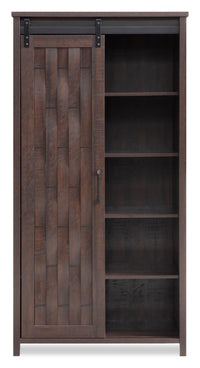  Armoire décorative de rangement Sienna de 33,5 po avec porte coulissante - chêne foncé 