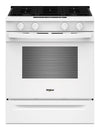Cuisinière à gaz intelligente Whirlpool de 30 po, 5 pi³ – blanche – WSGS3330TW