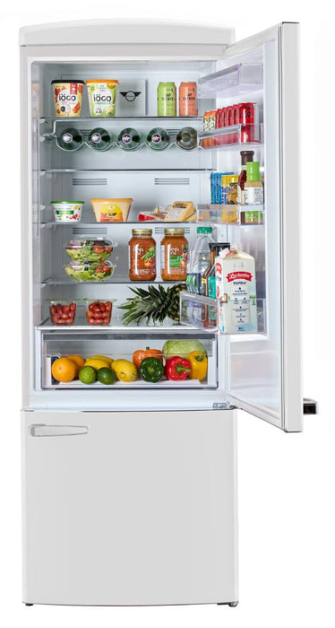 Réfrigérateur Classic Rétro d’Unique de 28 po et de 17 pi3 à congélateur inférieur - blanc - UNQ-455L W AC