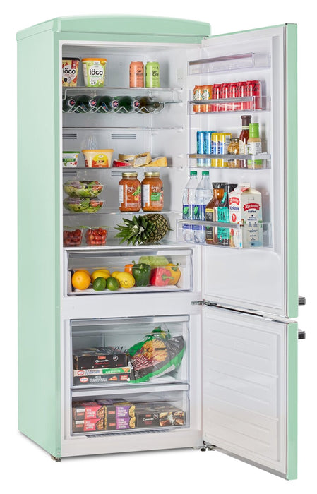 Réfrigérateur Classic Rétro d’Unique de 28 po et de 17 pi3 à congélateur inférieur - vert - UNQ-455L LG AC