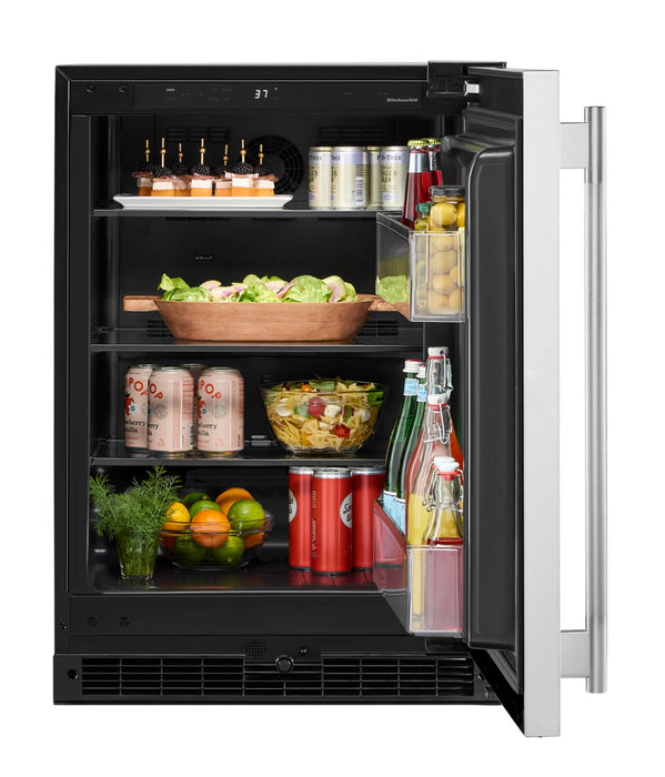 Réfrigérateur KitchenAid de 5 pi3 et de 24 po sous le comptoir - acier inoxydable - KURR124SSB