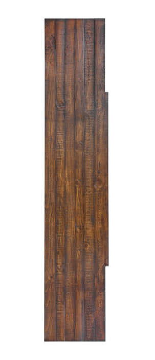 Meuble pour téléviseur traditionnel Wesley de 90 po avec rangement et système de gestion des câbles pour téléviseurs jusqu’à 95 po - muscade grillée