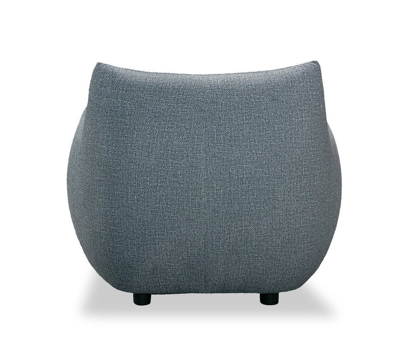 Fauteuil d’appoint Luna 35,4 po en tissu - gris