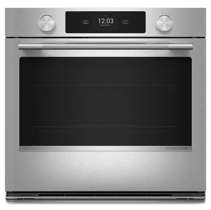 Four mural simple électrique intelligent KitchenAid de 30 po - acier inoxydable PrintShieldMC - KOES730SPS