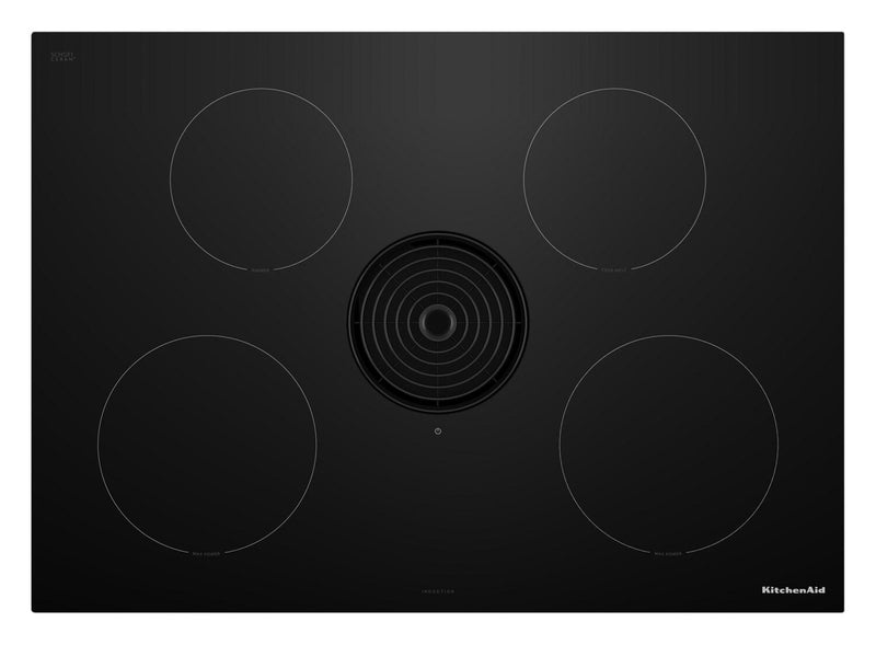 Surface de cuisson à induction NextGen de KitchenAid de 30 po à aspiration descendante avec 4 zones de cuisson - noire - KCID930SBL