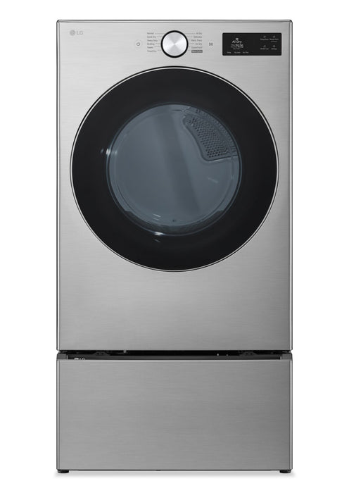 Sécheuse électrique intelligente LG à chargement frontal de 7,4 pi3 avec AI Sensor DryMC - acier graphite -  DLEX5800V