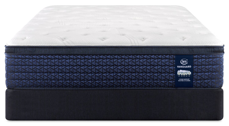 Ensemble matelas moyen à Euro-plateau Stonebridge Vanguard de Serta pour lit simple 