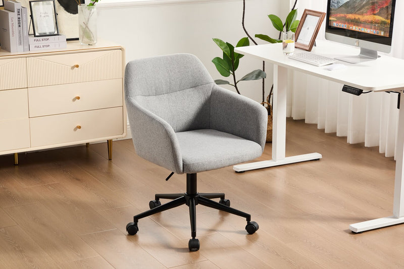 Chaise de bureau pivotante Stevie de 23 po à hauteur réglable - grise 