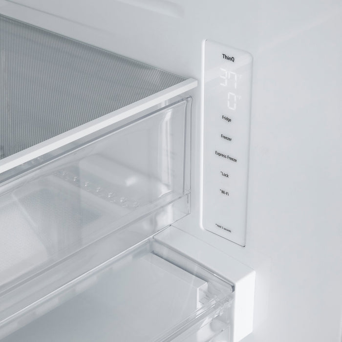 Réfrigérateur 3 portes LG de 21 pi3 et de 33 po à portes françaises - couleur argent Prime - LF21C6000V