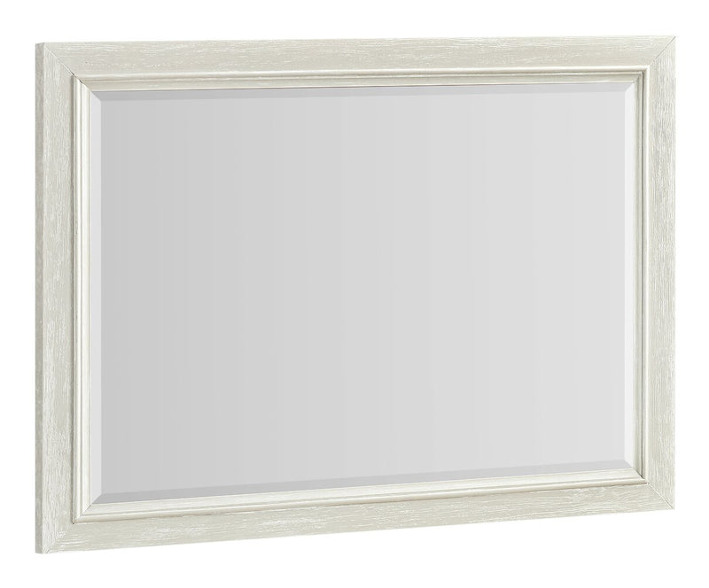 Miroir de commode de chambre à coucher Casa en bois à fixer au meuble ou à suspendre au mur - blanc