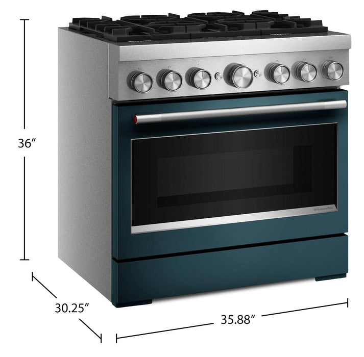 Cuisinière hybride KitchenAid de 5,1 pi3 avec friture à air sans préchauffage - agave - KFDS936SAG