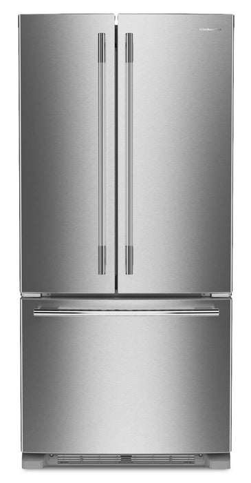Réfrigérateur KitchenAid de 22 pi3 et de 33 po de profondeur standard à portes françaises - KRFF333SPS