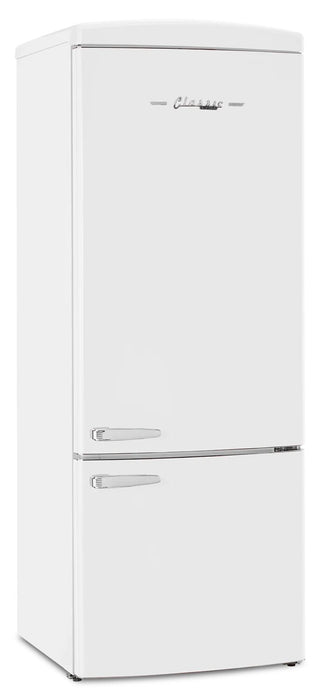 Réfrigérateur Classic Rétro d’Unique de 28 po et de 17 pi3 à congélateur inférieur - blanc - UNQ-455L W AC