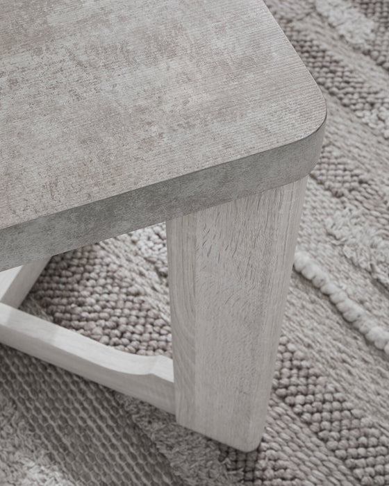 Ensemble de 3 tables modernes Cecily de 35,5 po, table à café et 2 tables de bout - blanc