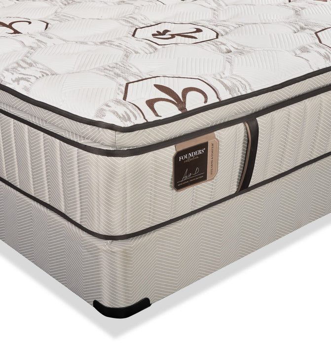 Ensemble matelas moyen luxueux à plateau-coussin Burnley de Stearns & Foster pour grand lit