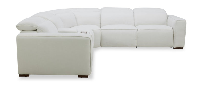 Sofa sectionnel inclinaison électrique Essence 6 pièces avec appuie-têtes électriques - ivoire