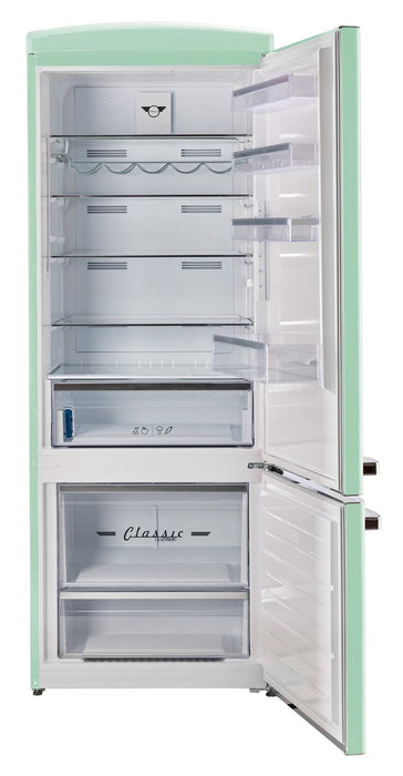 Réfrigérateur Classic Rétro d’Unique de 28 po et de 17 pi3 à congélateur inférieur - vert - UNQ-455L LG AC