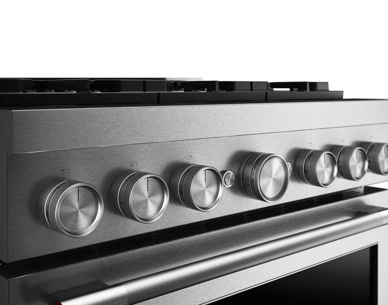Cuisinière à gaz KitchenAid de 5,1 pi3 et de 36 po avec mode de friture à air sans préchauffage - acier inoxydable - KFGS936SSS