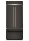 Réfrigérateur KitchenAid de 20,8 pi3 et de 36 po à portes françaises à congélateur inférieur - minerai noir - KBFN536SBE