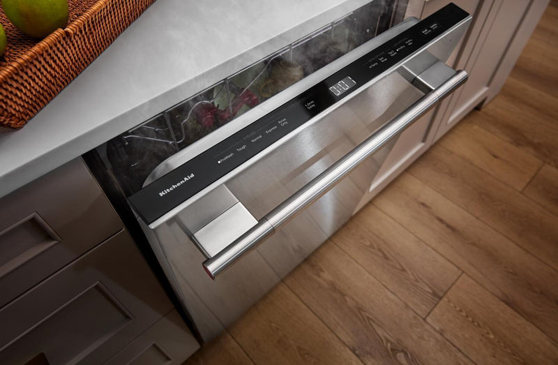 Lave-vaisselle KitchenAid de 24 po et de 41 dBA avec 3e panier à jets - acier inoxydable avec fini PrintShieldMC - KDFS324SPS 