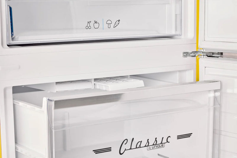Réfrigérateur Classic Rétro d’Unique de 28 po et de 17 pi3 à congélateur inférieur - jaune - UNQ-310L Y TM