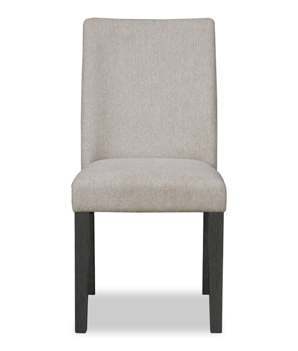 Ensemble de salle à manger Emery 5 pièces en bois avec table, rallonge, 72 po à 96 po (L) et 4 chaises - noir et gris