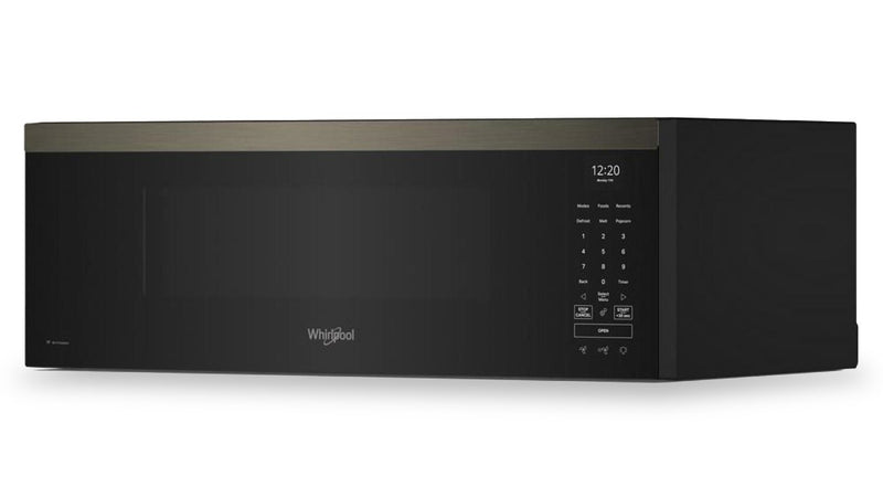 Four à micro-ondes à hotte intégrée intelligent à profil bas Whirlpool de 1,1 pi3 - acier inoxydable noir - YWMML5530RV