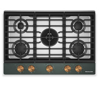 Surface de cuisson KitchenAid au gaz sur métal avec fini CookShield - minerai noir - KCGK730SJP